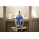 Phoenix Vase Blue White Gilded