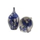 Phoenix Vase Blue White Gilded